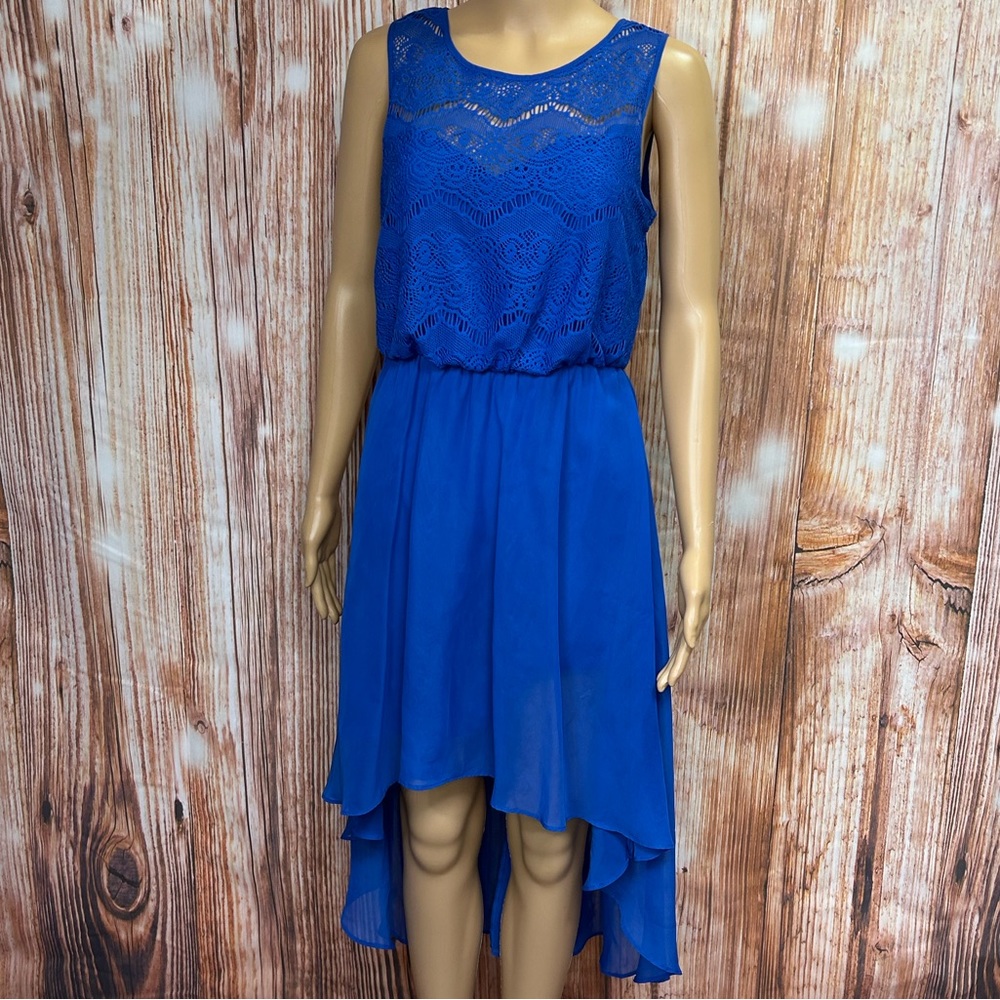 Bisou Bisou Lace Top High Low Dress